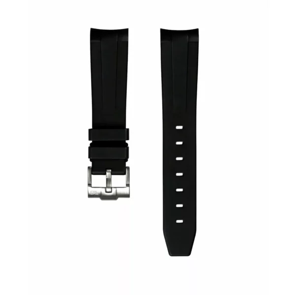 WB Original Curved End Rubber Watch Strap - Black