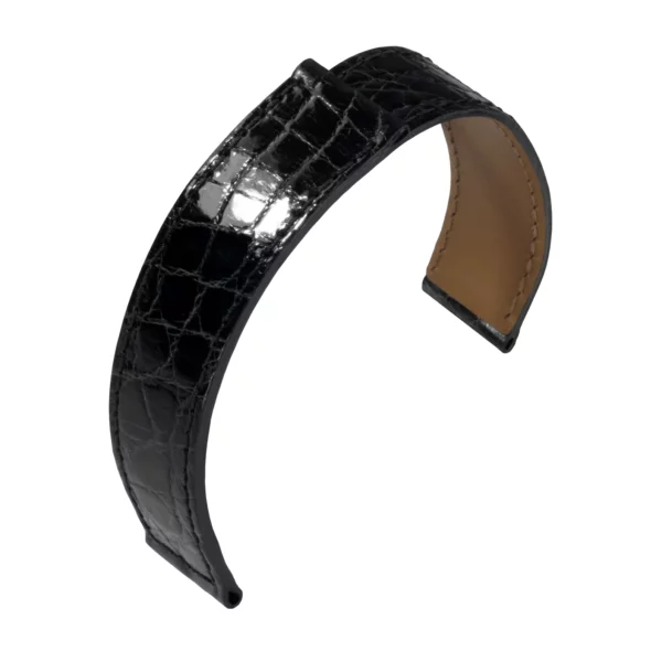 Barington Crocodile for Deployment Clasp Watch Strap (296) - Black