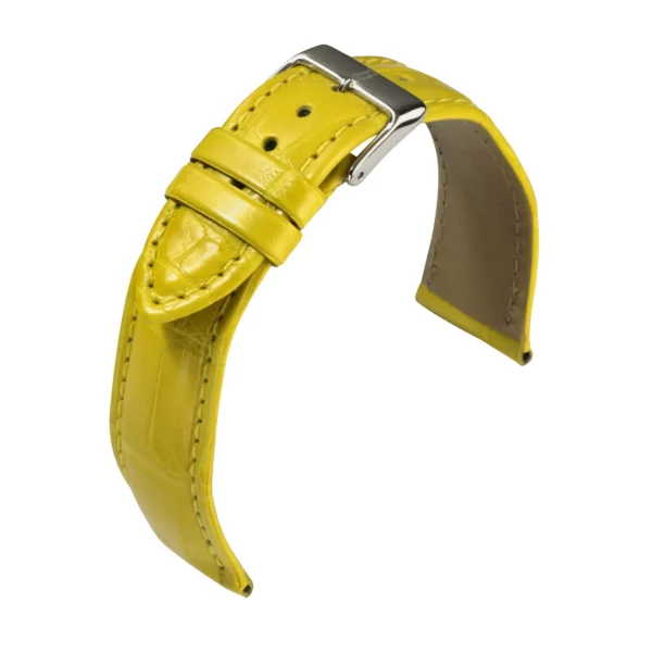 Barington Louisiana Croco Watch Strap (644) - Yellow