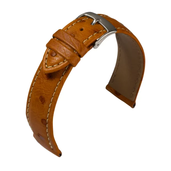 Barington Ostrich Watch Strap (595) - Golden Brown