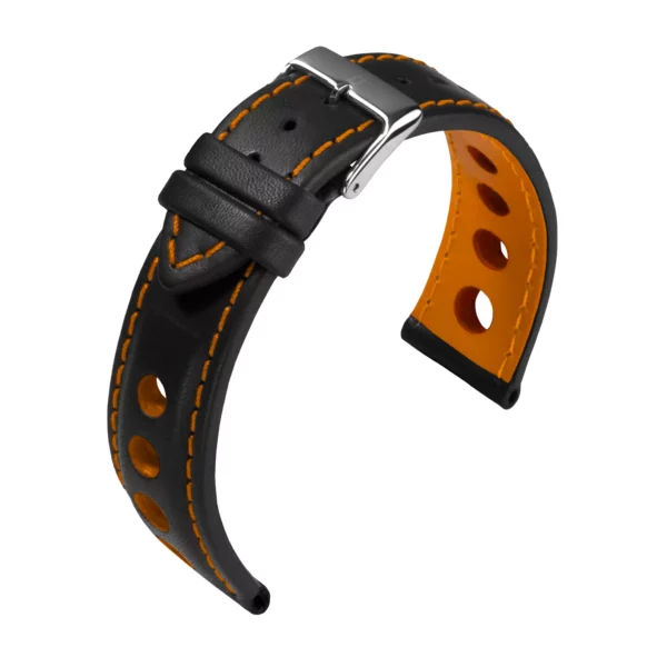 Barington Racing Watch Strap (652) - Black/Orange