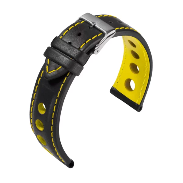 Barington Racing Watch Strap (652) - Black/Yellow