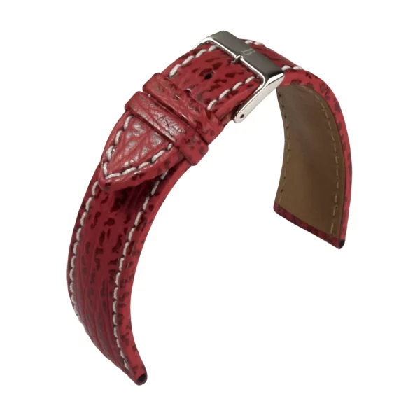 Barington Shark Leather Watch Strap (617) - Red