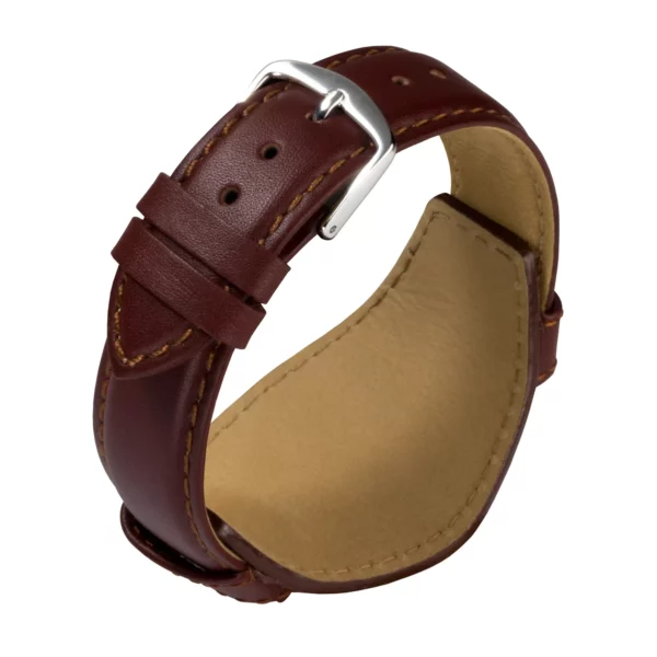 Eulit Calf Leather with Underlay Watch Strap (828) - Brown
