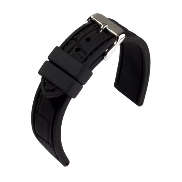 Eulit Silichron Watch Strap (156) - Black