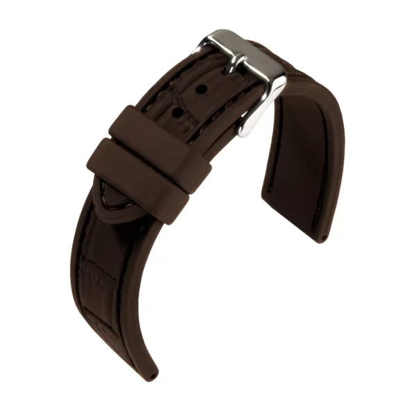 Eulit Silichron Watch Strap (156) - Dark Brown