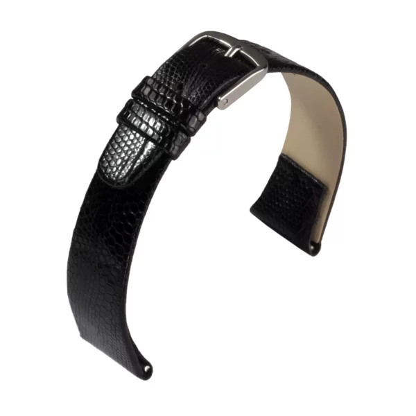 Eulit Teju Lizard with Clip Watch Strap (408) - Black