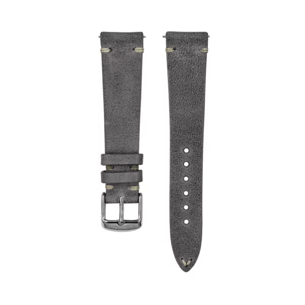 Jelsdal Vintage Leather Watch Strap - Dark Grey