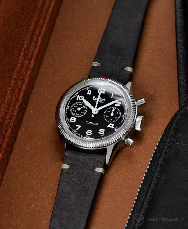 Jelsdal Vintage Suede Watch Strap - Dark Grey - Image 2