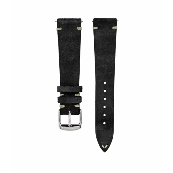Jelsdal Vintage Suede Watch Strap - Dark Grey