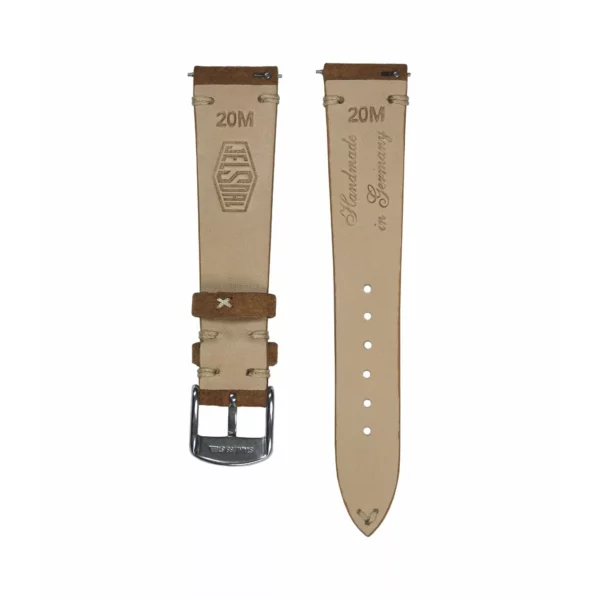 Jelsdal Vintage Suede Watch Strap - Golden Brown - Image 3