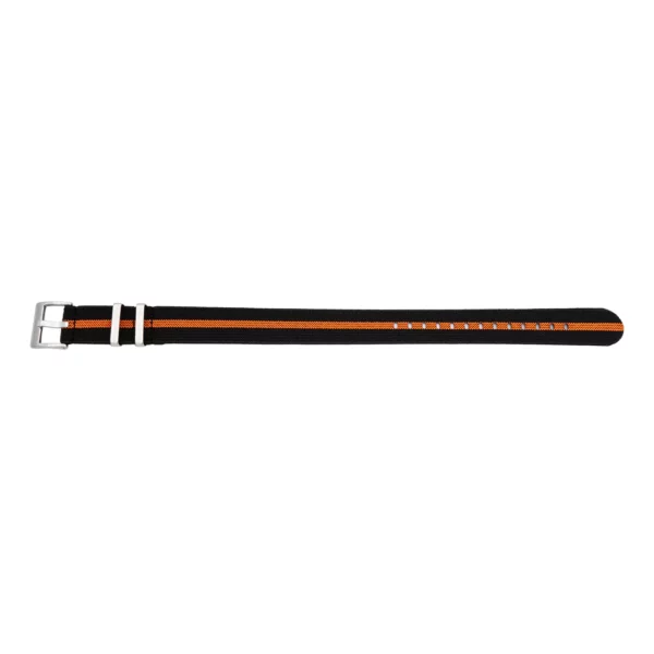 Pebro Nylon Watch Strap - Elastic (713) - Black/Orange
