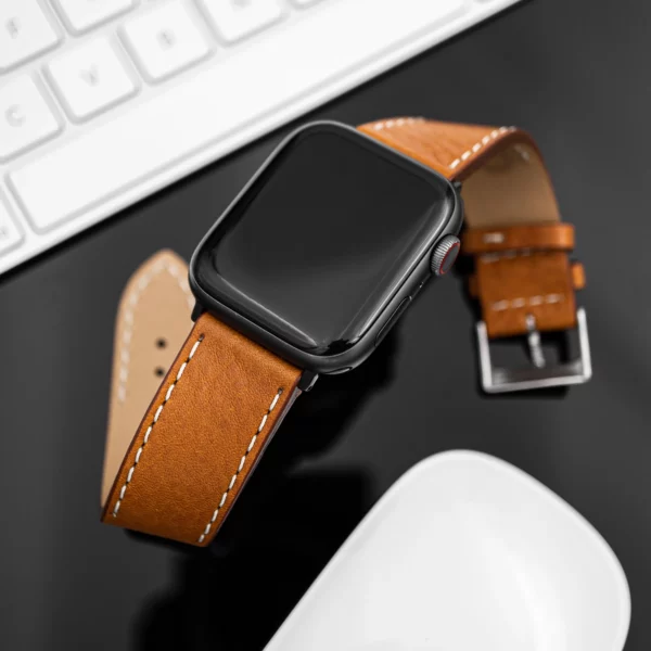 Pebro Premium Leather Watch Strap (1014) - Brown - Image 2