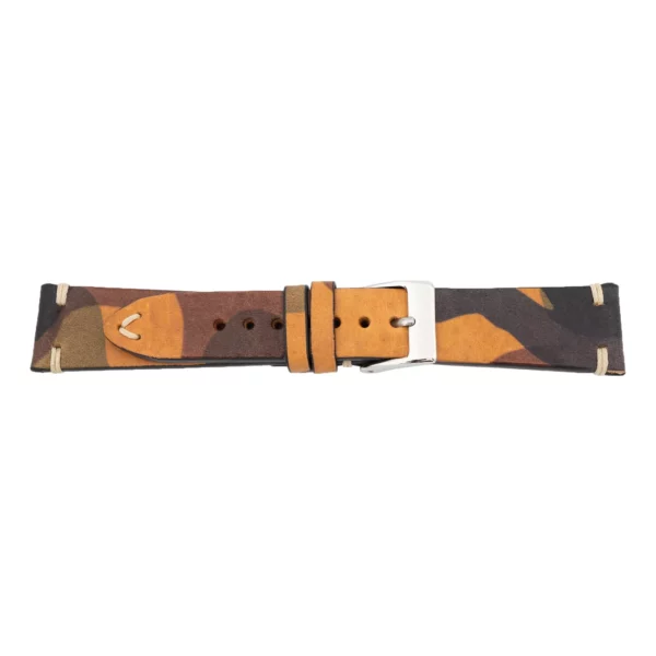 Pebro Premium Leather Watch Strap - Camouflage (668) - Beige