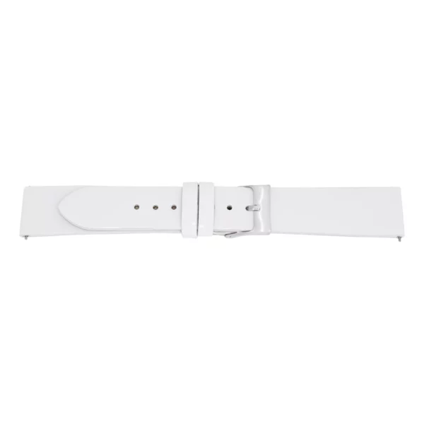 Pebro Premium Leather Watch Strap - Glossy (615) - White