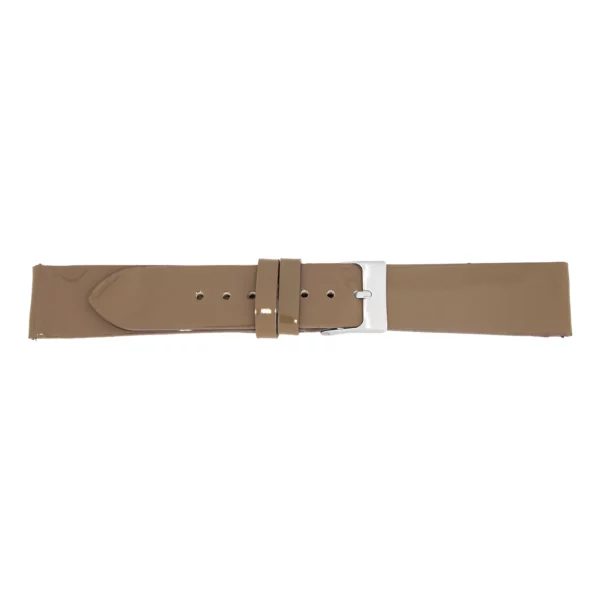 Pebro Premium Leather Watch Strap - Glossy (620) - Mud Brown