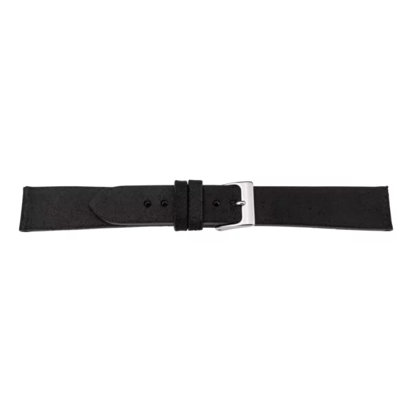 Pebro Premium Leather Watch Strap - Suede (1001) - Black