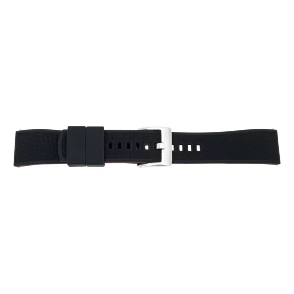 Pebro Silicone Watch Strap (869) - Black/Red