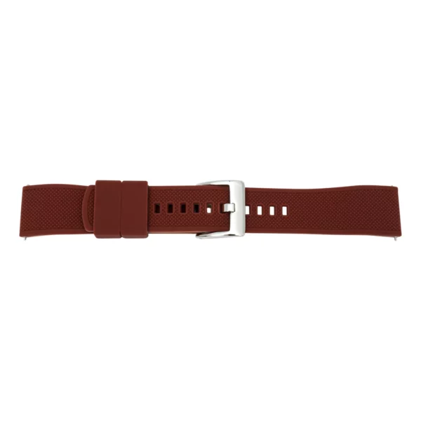 Pebro Silicone Watch Strap (873) - Khaki/Brown
