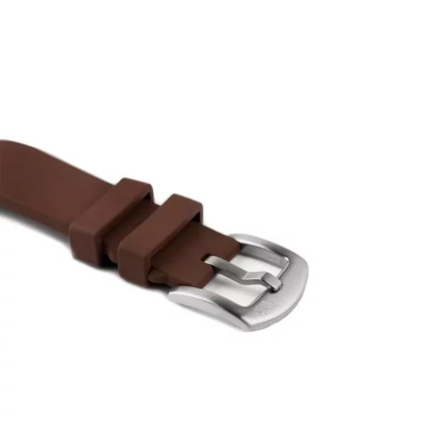 WB Original Classic Style Rubber Watch Strap - Brown - Image 2