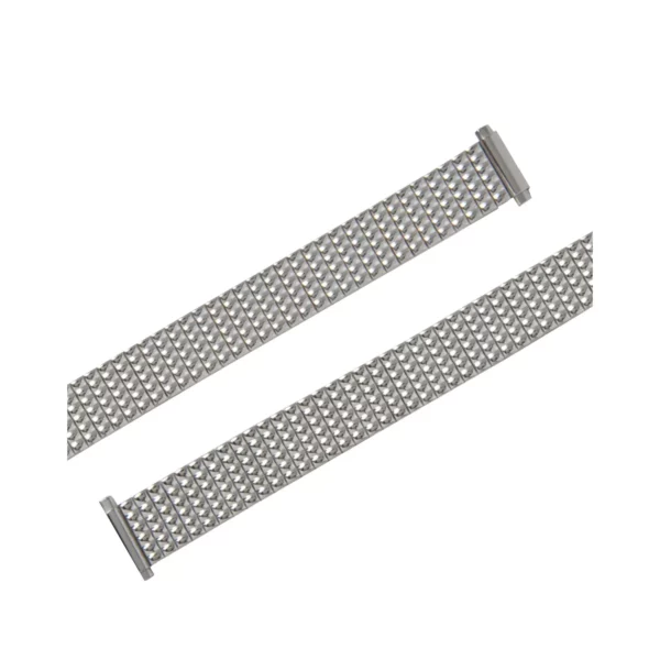 Eulit Flex Stainless Steel Watch Band - Telescope Ends - Silver - Image 2