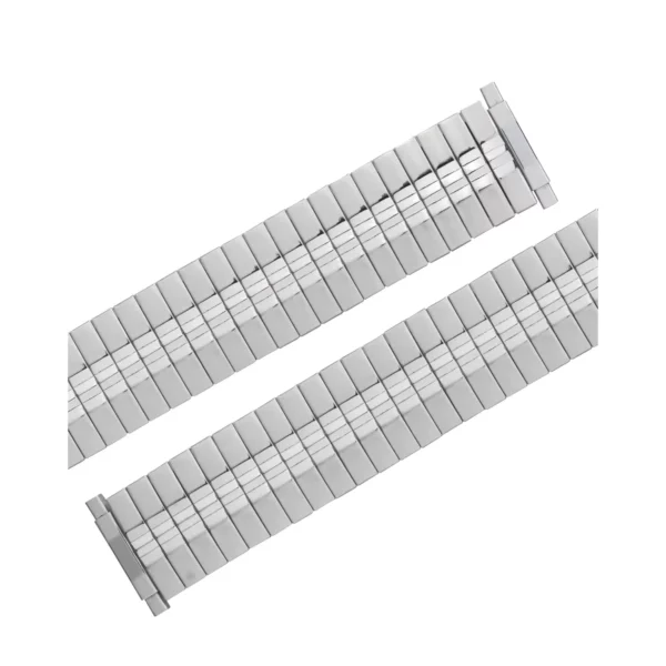 Eulit Flex Stainless Steel Watch Band - Telescope Ends - Silver - Image 2