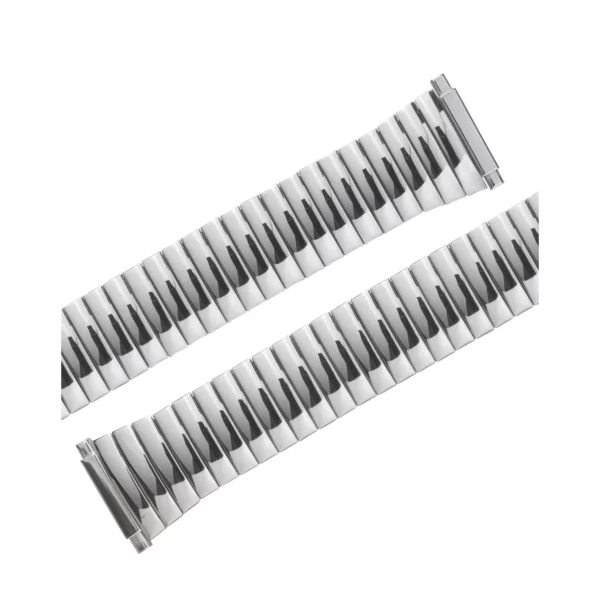 Eulit Flex Stainless Steel Watch Band - Telescope Ends - Silver - Image 2