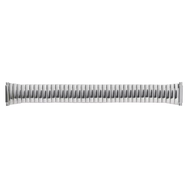 Eulit Flex Stainless Steel Watch Band - Telescope Ends - Silver