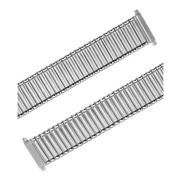 Eulit Flex Stainless Steel Watch Band - Telescope Ends - Silver - Image 2