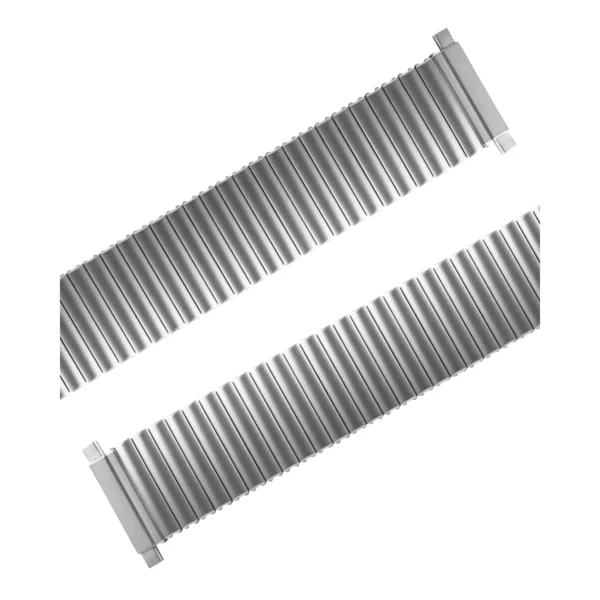 Eulit Flex Stainless Steel Watch Band - Telescope Ends - Silver - Image 2