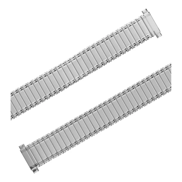 Eulit Flex Stainless Steel Watch Band - Telescope Ends - Silver - Image 2