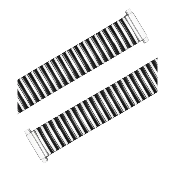Eulit Flex Stainless Steel Watch Band - Telescope Ends - Silver - Image 2