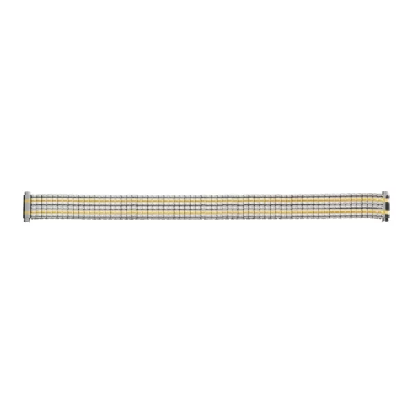 Eulit Flex Stainless Steel Watch Band - Telescope Ends - Silver/Gold