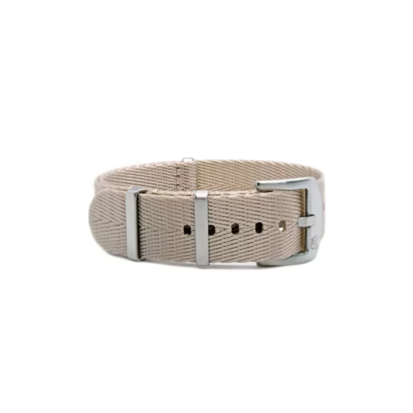 WB Original Herringbone Nylon Watch Strap - Beige
