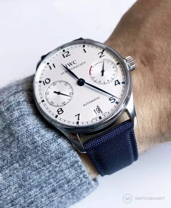 WB Original Premium Sailcloth Watch Strap - Dark Blue - Image 3