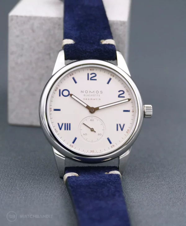 WB Original Suede Watch Strap - Vintage Navy Blue - Image 4