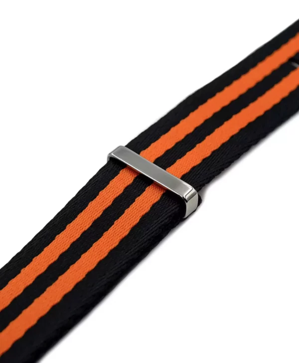 WB Original Premium Nylon Watch Strap - Black/Orange - Image 2