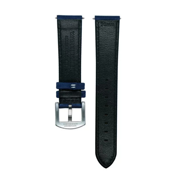 WB Original Premium Sailcloth Watch Strap - Blue/White - Image 3