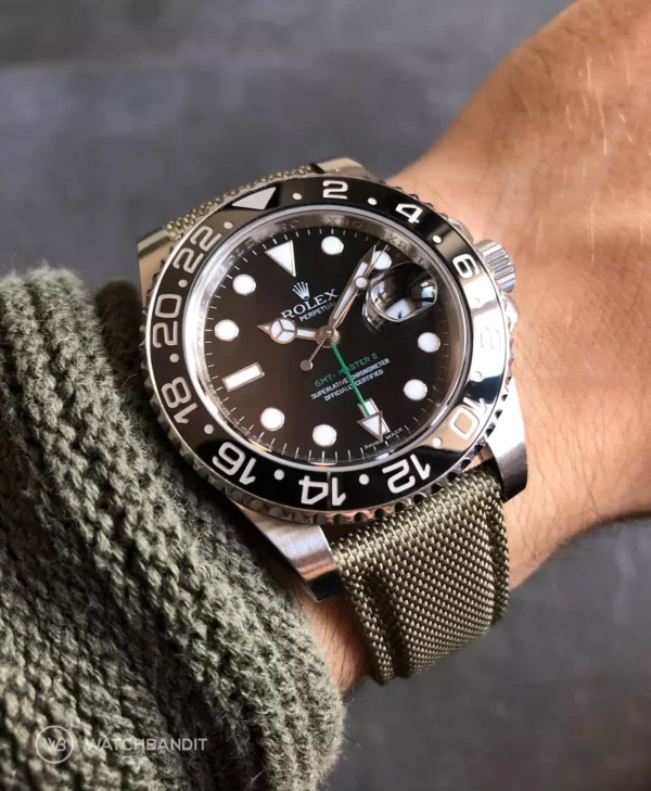 WB Original Premium Sailcloth Watch Strap - Green - Image 3