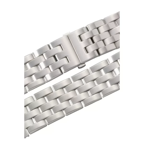 Stalux Stainless Steel Heavy Duty Watch Band - Silver - Image 2
