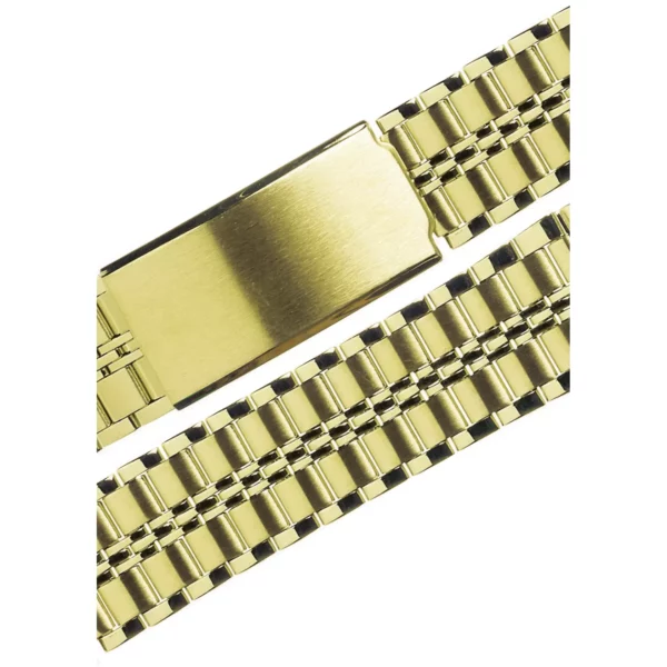 Stalux Stainless Steel Watch Band - Multiple Ends - 18 & 20 mm - Gold - Image 2