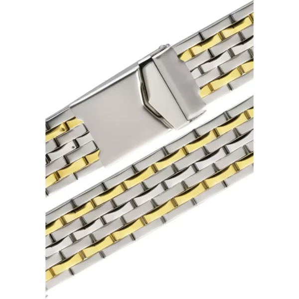 Stalux Stainless Steel Watch Band - Silver/Gold - Image 2