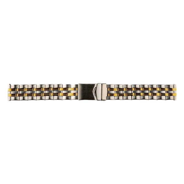 Stalux Stainless Steel Watch Band - Silver/Gold