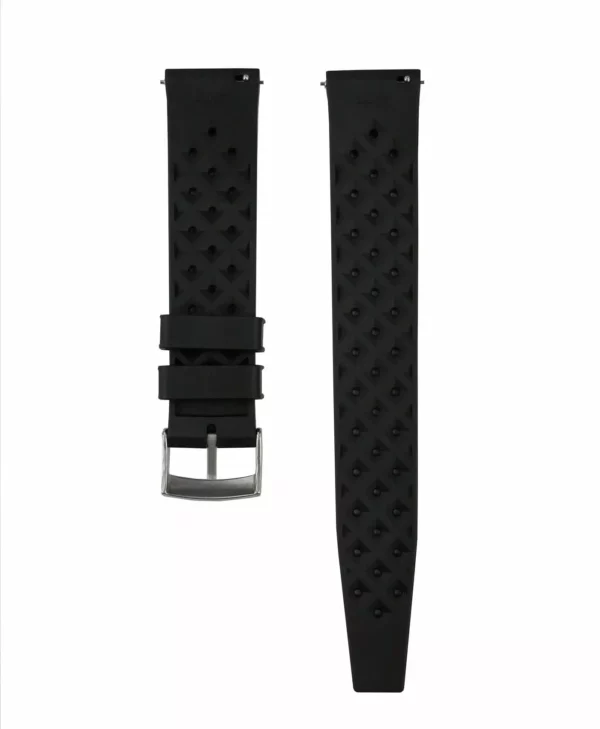 WB Original Tropical Style Rubber Watch Strap - Black - Image 3