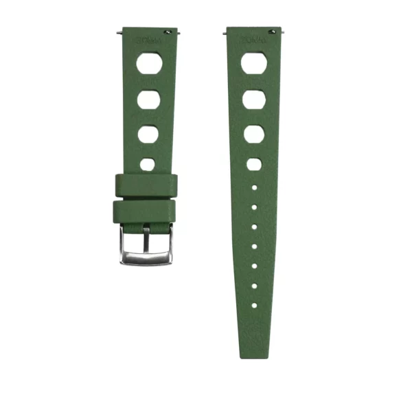 WB Original Vintage Style Rubber Watch Strap - Green - Image 2