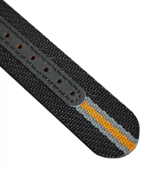 WB Original Premium Adjustable Single-Pass Nylon Watch Strap - Black/Orange - Image 3