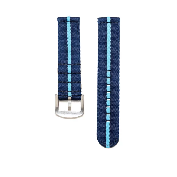WB Original Two-Piece Nylon Watch Strap - Blue & Sky Blue - Image 4