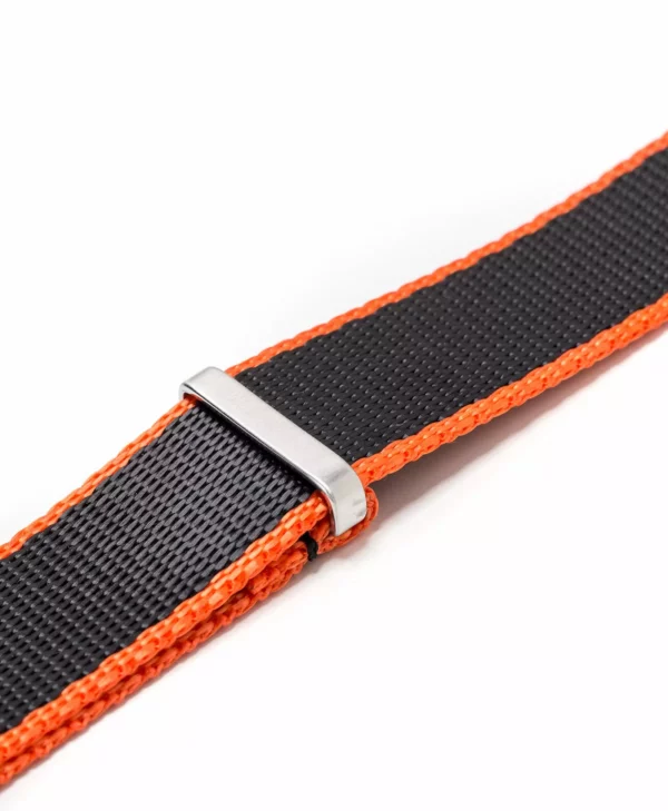 WB Original Heavy Duty Nylon Watch Strap - Black & Orange - Image 6