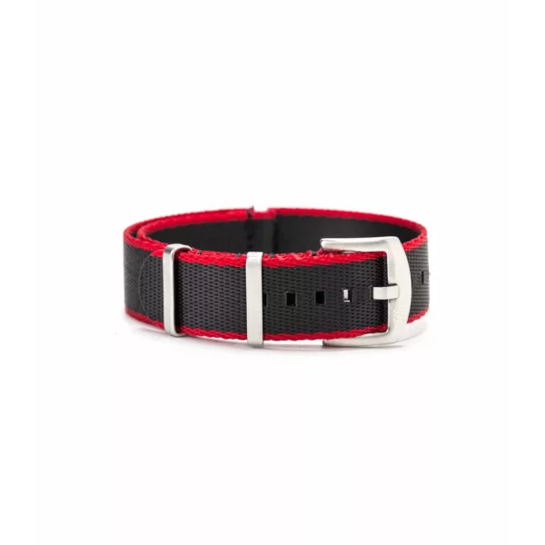 WB Original Heavy Duty Nylon Watch Strap - Black & Red