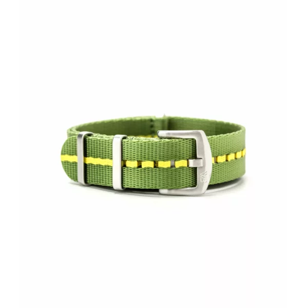 WB Original Heavy Duty Nylon Watch Strap - Green/Yellow